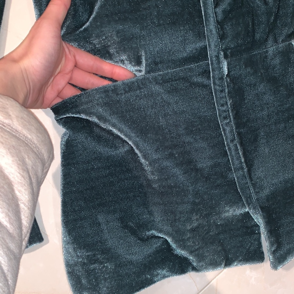 NWOT Velvet Blazer - Dark Teal - Picture 3 of 6